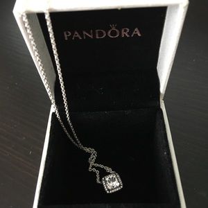 Pandora - Square Sparkle Halo Necklace